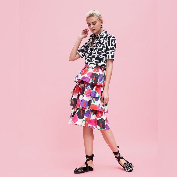 La DoubleJ Clerk CLERK TRIBAL PRINT SHORT SLEEVE Poplin COTTON SHIRT black small - Picture 1 of 13